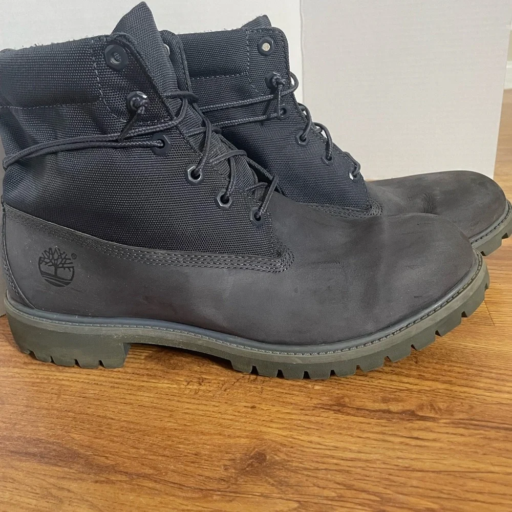 Timberland Men's Black Leather Lace-Up Boots